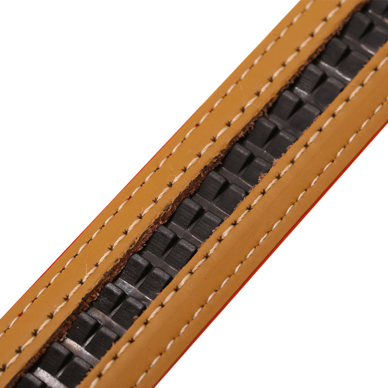 Women's Solid Color Belt Strip Headless Automatic Buckle