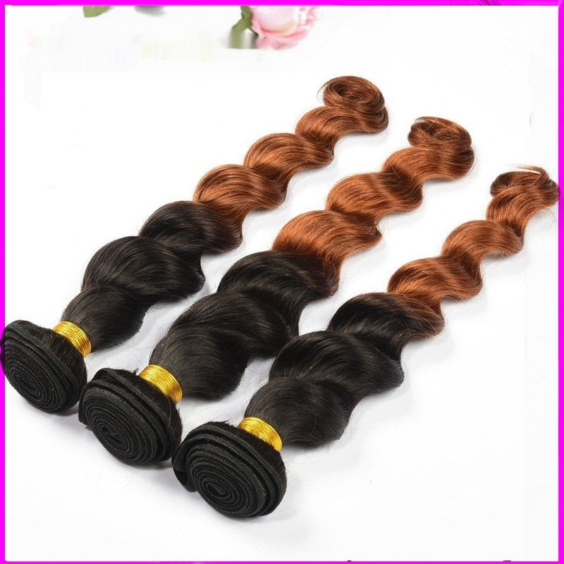 10A Ombre  loose deep wave Peruvian human virgin hair