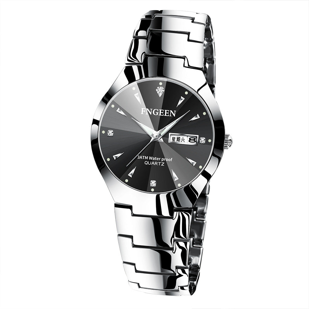 Couple waterproof ultra-thin quartz watch