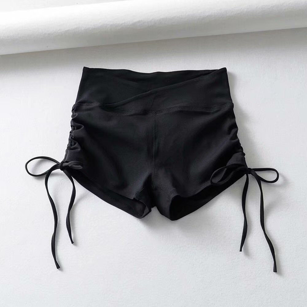 Women's Yoga Pants Drawstring High Waist Sports Shorts