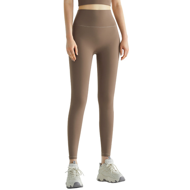 Women's High Waist Hip Lift Wear No Embarrassment Line Cropped Quick-drying Sports Tights