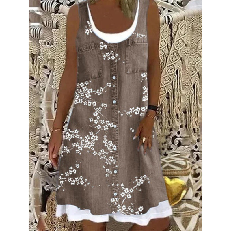 Loose Digital Printing Casual Dress