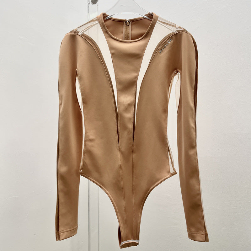Light Luxury Women's New Corset Long-sleeved Bodysuit