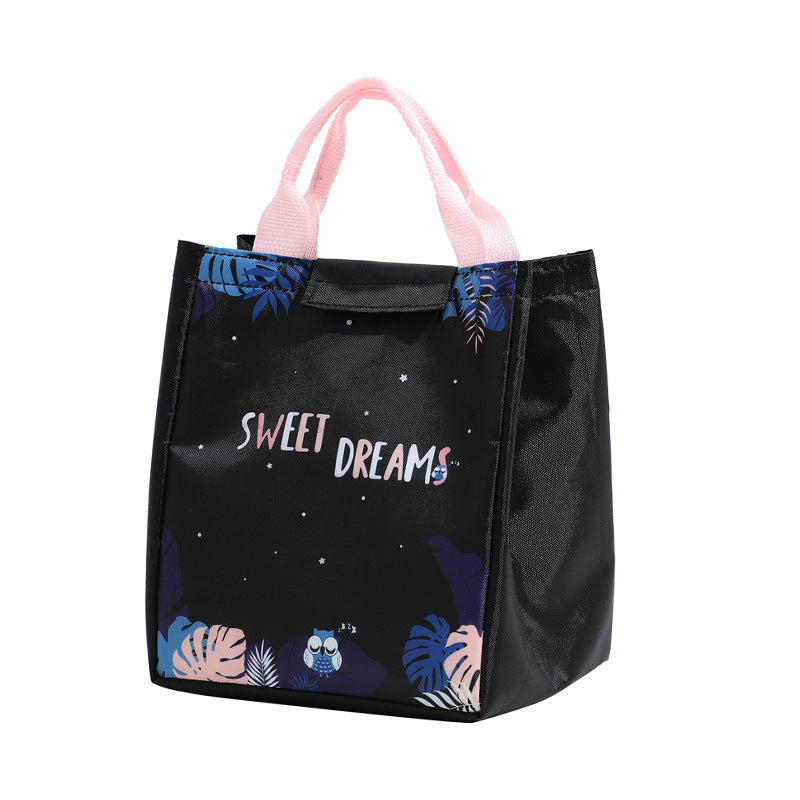 New Cartoon Student Lunch Bag Oxford Cloth Insulation