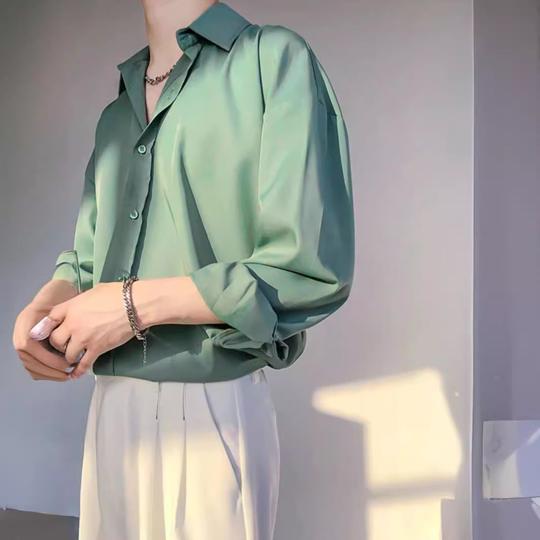 Vintage isdrape med løstsiddende langærmet top