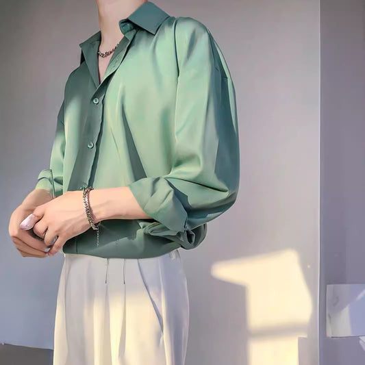 Vintage isdrape med løstsiddende langærmet top