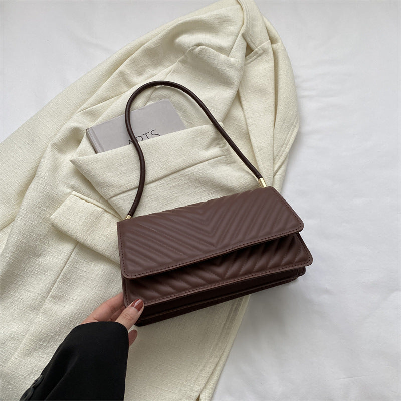 Embroidery Thread Shoulder Small Square Bag Casual Simple