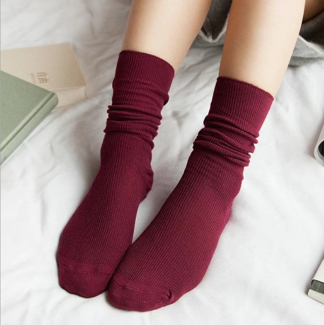 Japanese autumn winter vintage lace cotton socks