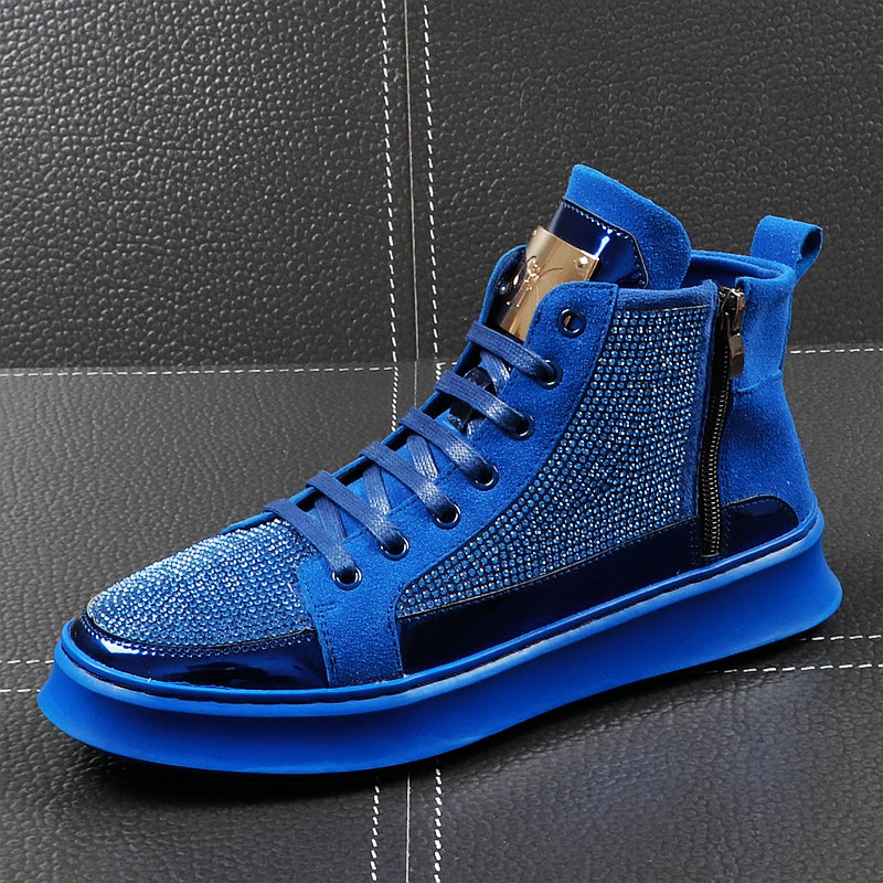 High-top Shoes Men's Fashion Personality Trendy Shoes Short Boots Cowboy Boots