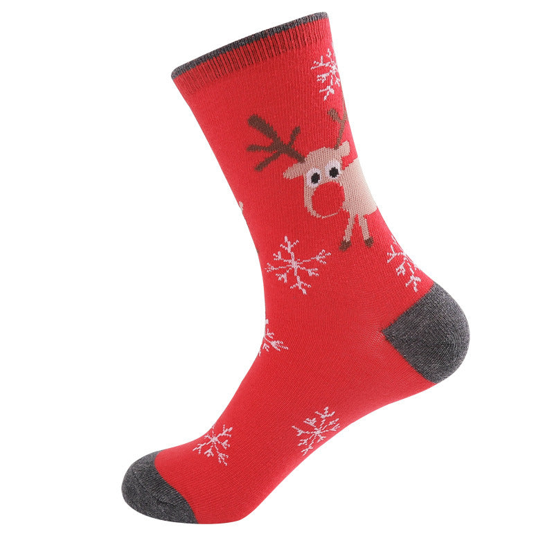 Santa Claus Elk Snowman Medium Tube Socks