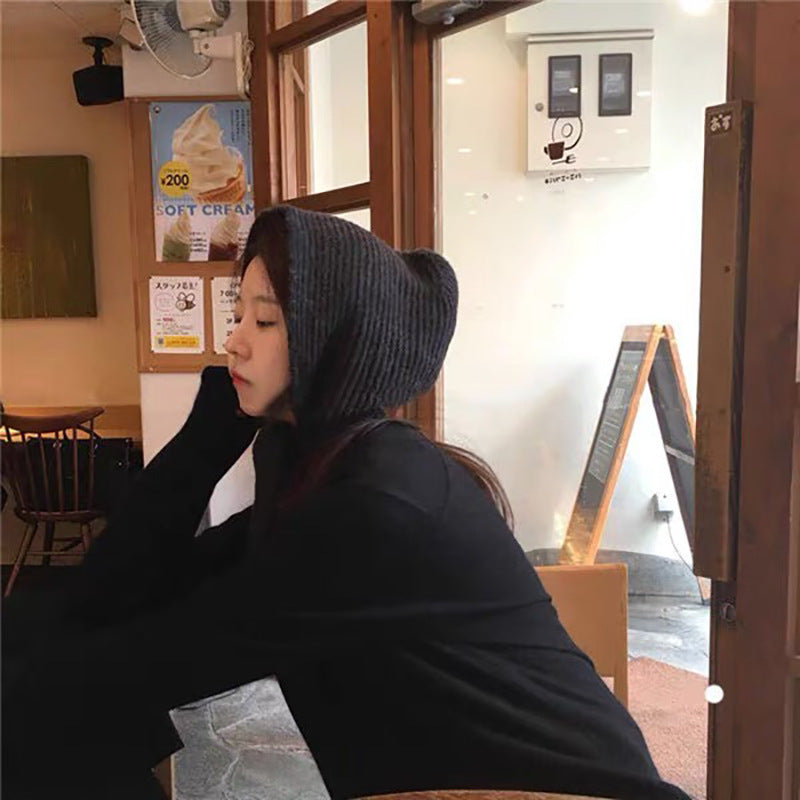 Korean Style Knitted Lace-up Toe Hat Showing Little Warmth