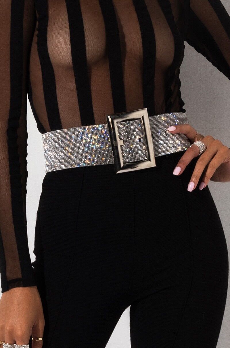 Ladies girdle fashion shiny belt waist chain
