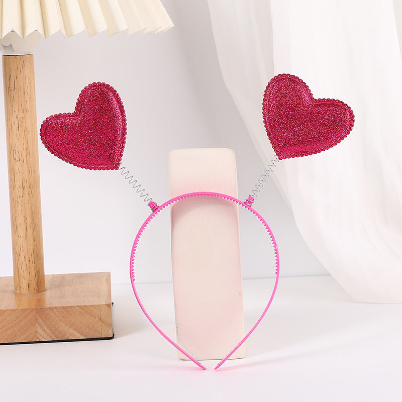 Red Heart Headband Accessories Three-dimensional