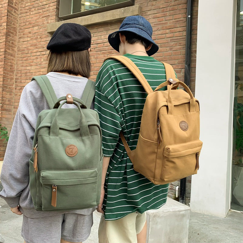 Women's Korean Vintage Portable Canvas Backpack