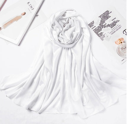 Monochrome matte satin headscarf