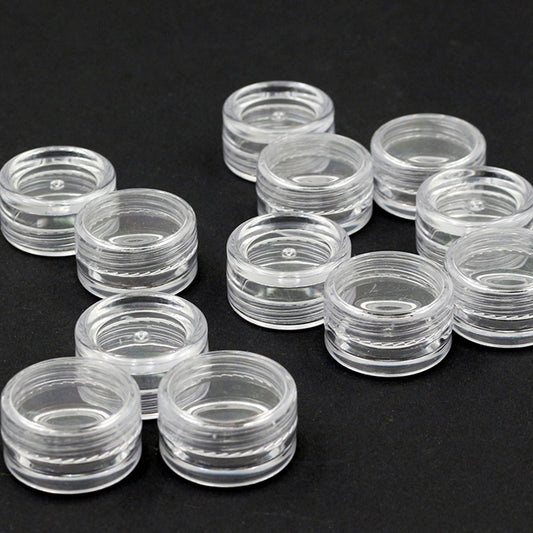 50 Stk. Forseglet Rund Plastik Neglekunst Opbevaringsboks