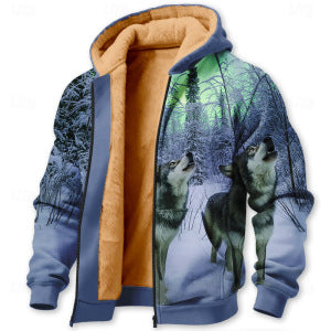 Zippered Patch-pocket Insulated Cotton Jacket