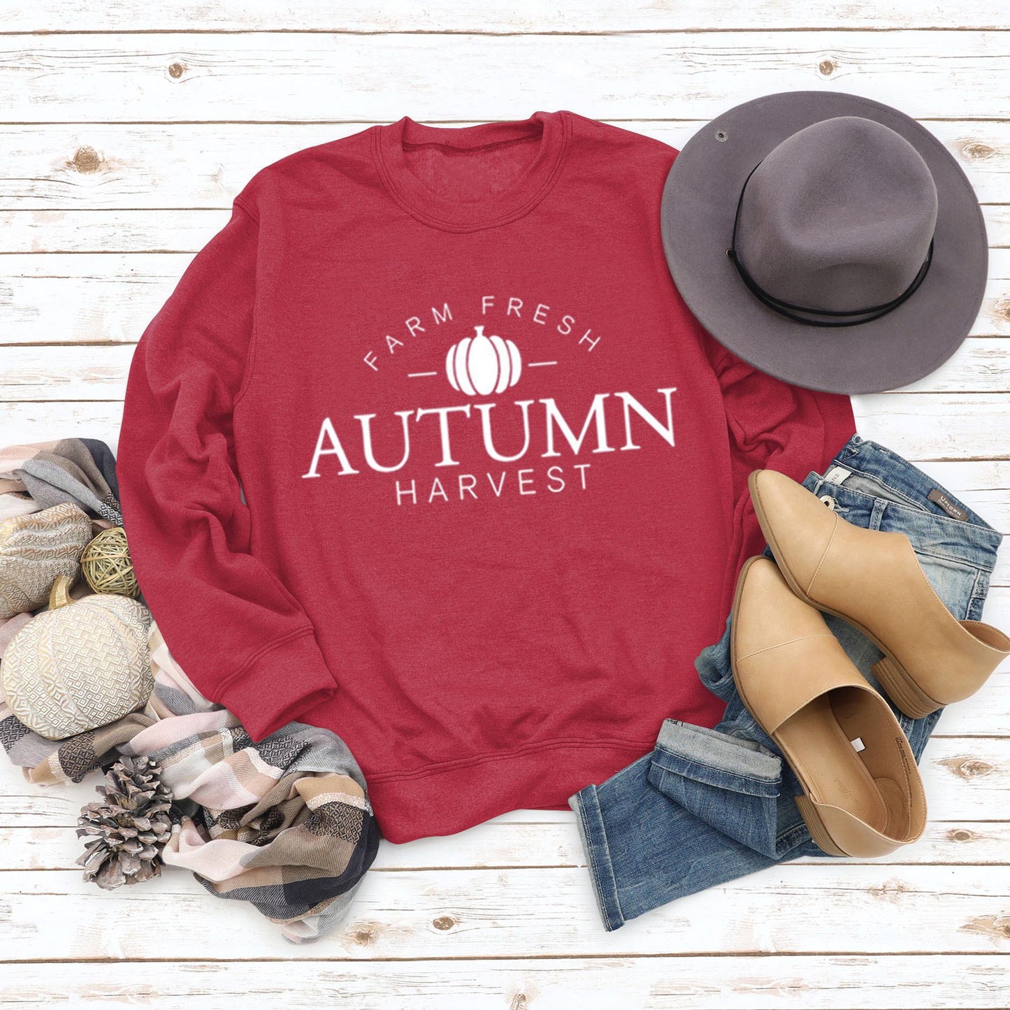 Letter Round Neck Fashionable Loose Long Sleeve Sweater