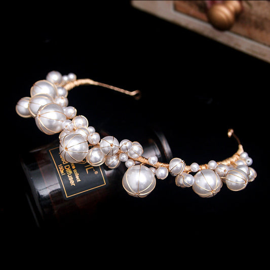 Simple Pearl Hairband Bridal Veil Formal Dress Accessories
