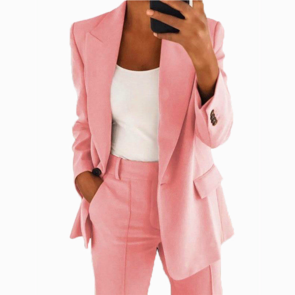 Pure Long Sleeveless Simple Draping Wide Leg Casual Suit