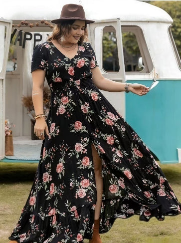 Bohemian Style Printed Dress For Women