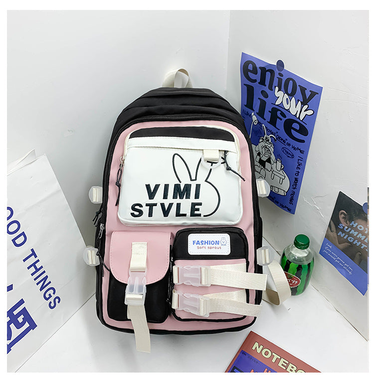 Female Junior High School Student Large Capacity Good-looking Backpack