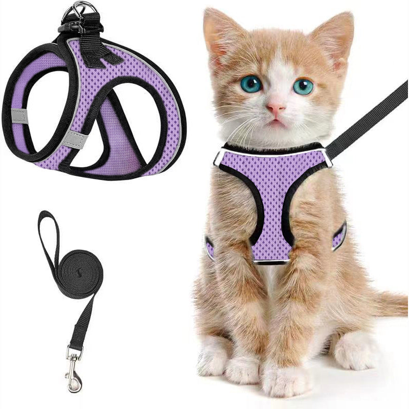 Pet Cat And Dog Universal Breathable Mesh Reflective Adjustable