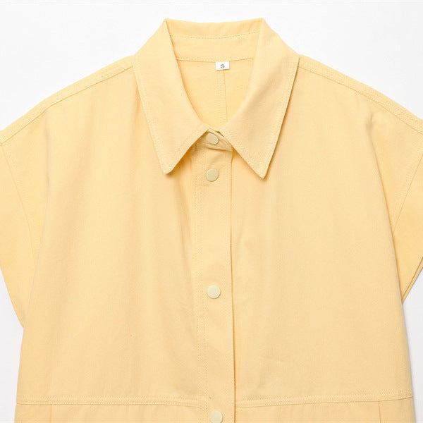 Women's Loose Vest Short Sleeve Top