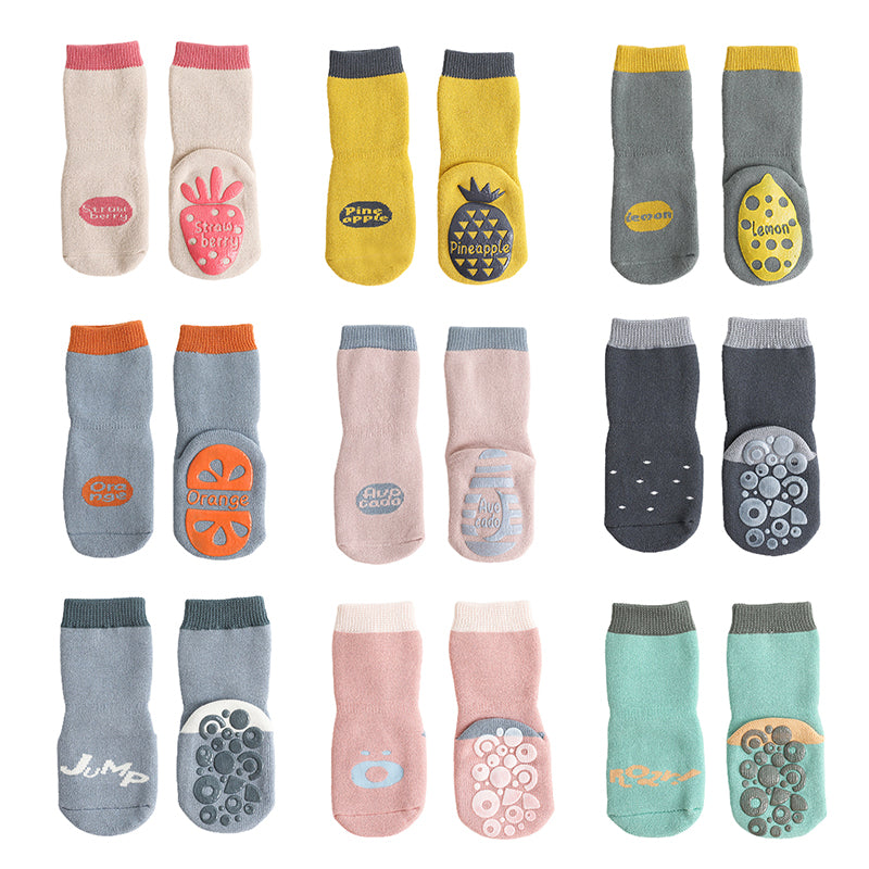 New Terry Thickened Baby Floor Socks Fruit Non-slip Dispensing