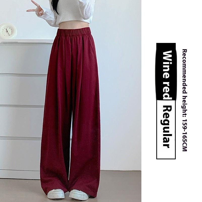 High Waist Drooping Casual Straight-leg Idle Style Mopping Yamamoto Pants