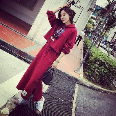 Springautumn Midi Dress Two Piece Set
