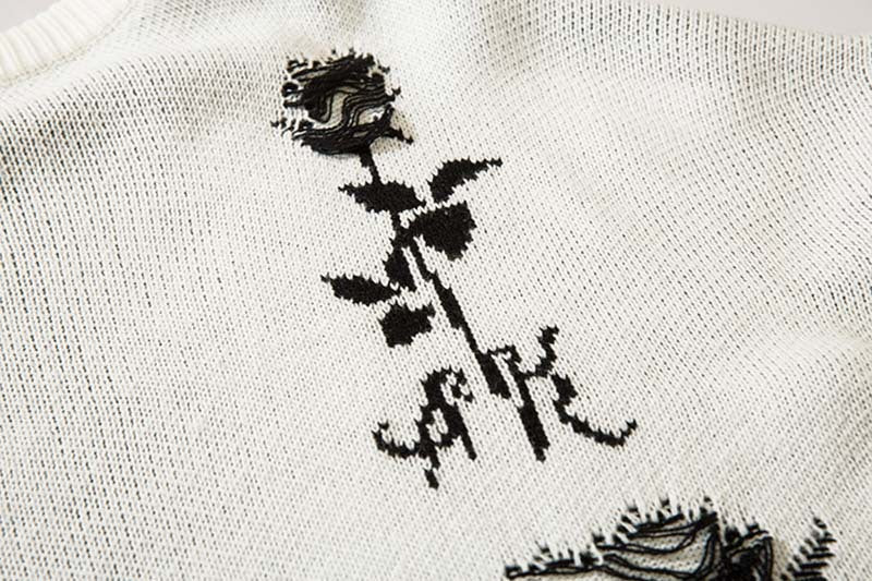 High Street Rose Jacquard Niche Design Torn