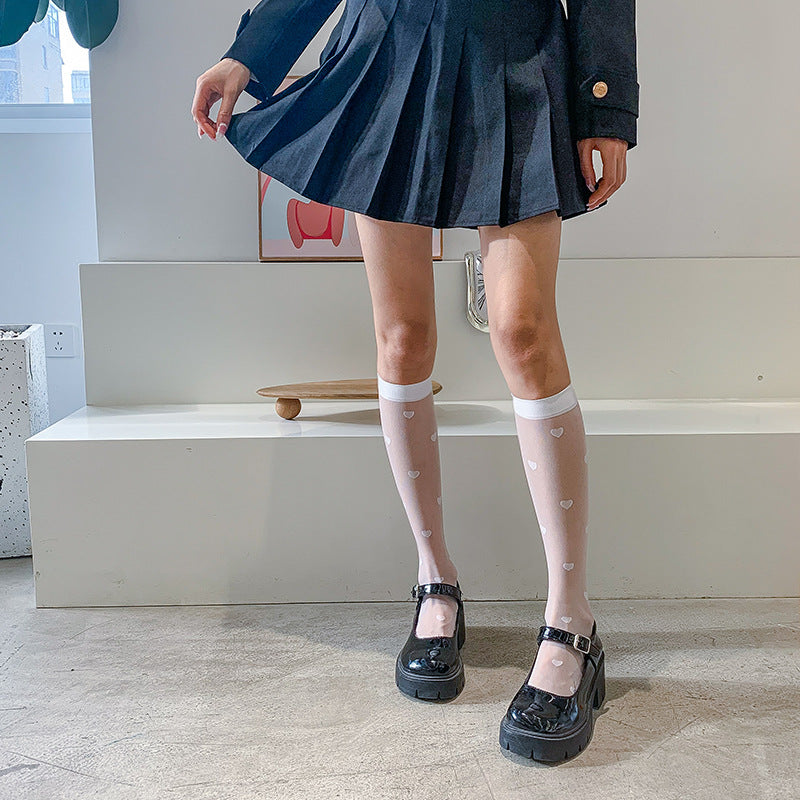 Summer New Cute Over-the-knee  Lace Calf Socks