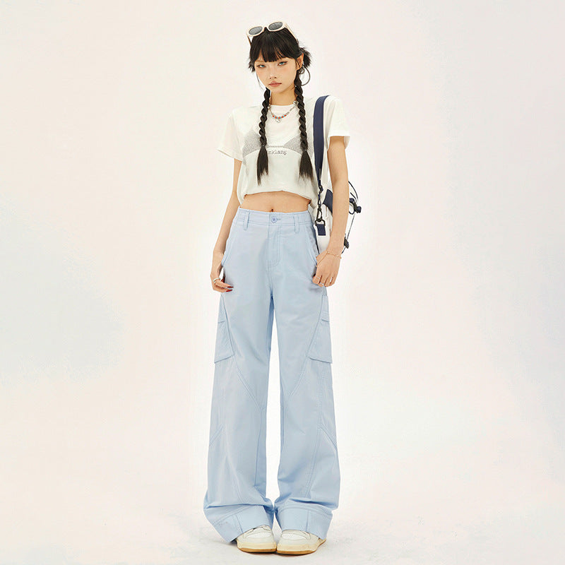 American Style Gorpcore Retro Loose Wide-leg Casual Pants Women
