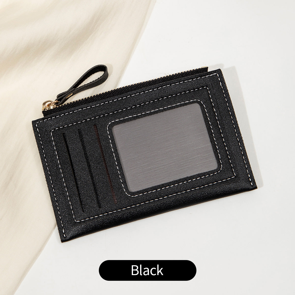 Lightweight Ultra-thin Korean Fashion Zipper Women's Short Wallet