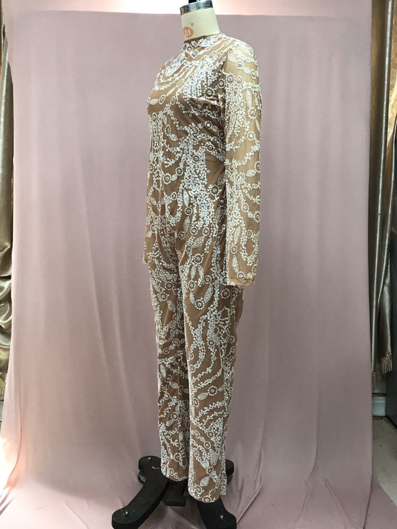 Slimming See-through Sequined Sexy Siamese Trousers