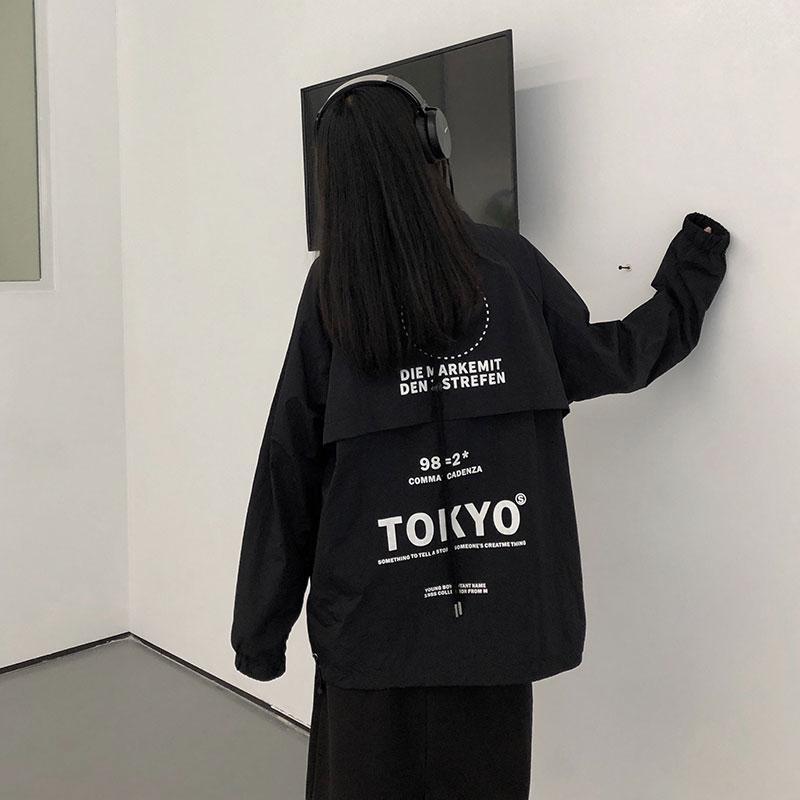 Korean Version Loose Print Patchwork In Fashionable College Style Long Sleeve