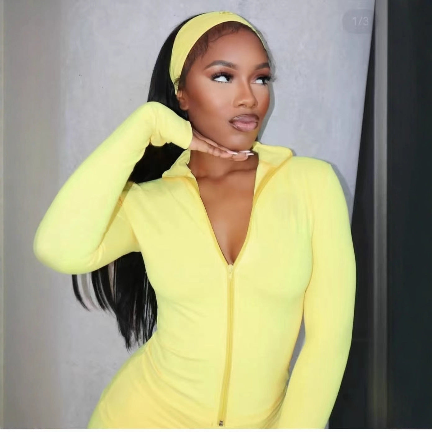 Top Casual Trousers Fashion Hair Band Three-piece Set
