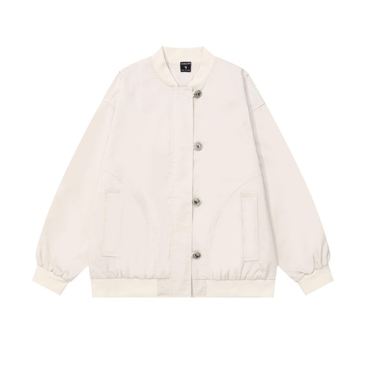 Design Sequined Embroidered Butterfly Baggy Coat Baseball Uniform