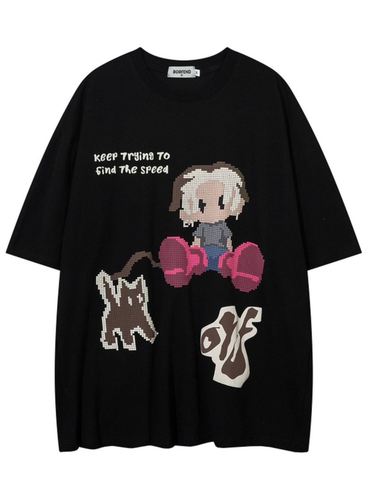 Cute American Cartoon Printed T-shirt