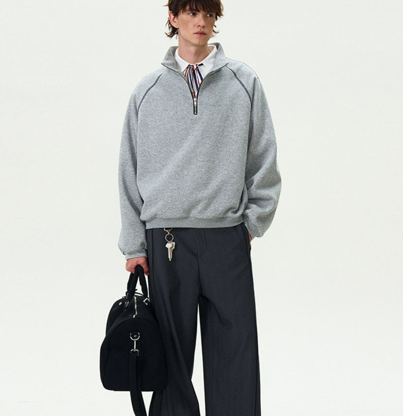 Highend Retro Halfzip Hættetrøje