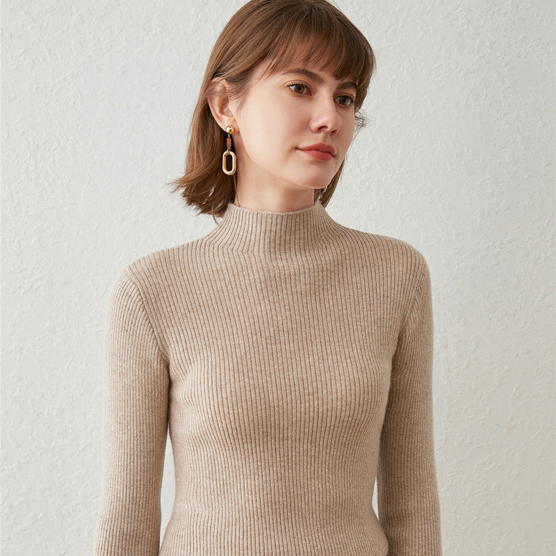 Sweater Women's Bottoming Shirt All-match Tight Slimming Long Sleeve Top