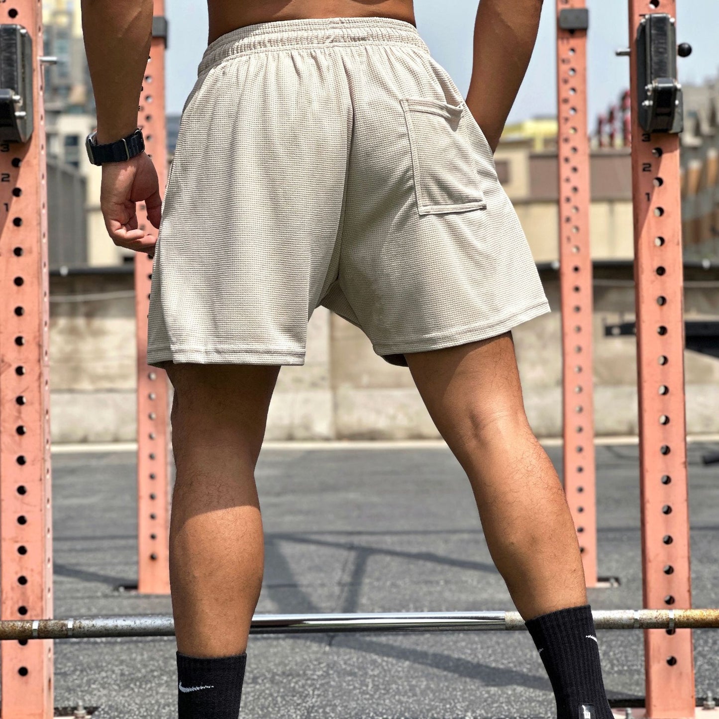 Men's Fitness Sports Casual Waffle Shorts