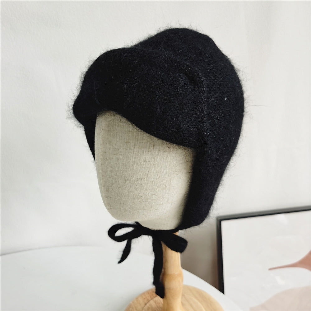 Women's Autumn And Winter Warm Rabbit Fur Sequin Hat