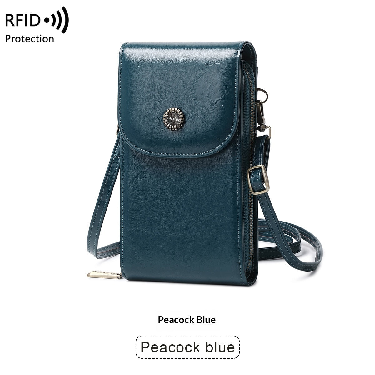 Anti-magnetic Phone Bag Retro Wax Leather Phone Case