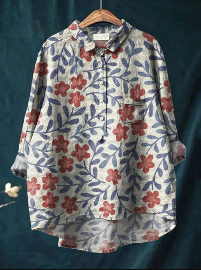 European And American Cardigan Style Women's Shirt