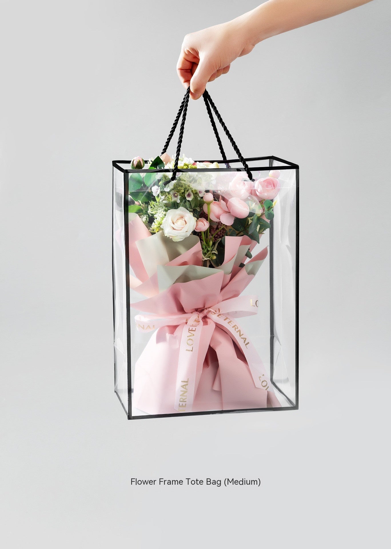 Border Handbag Transparent Hand Carrying Flower Bag
