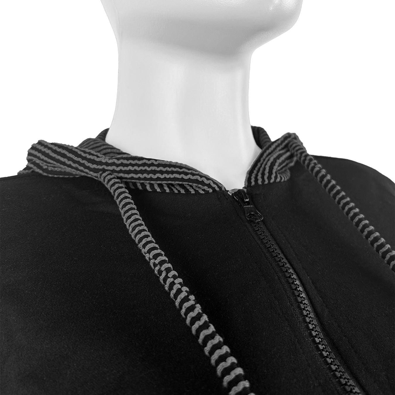 Twist Strip Hoodie Stitching Hooded Horn