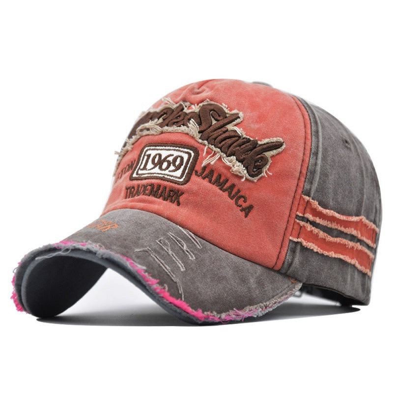 Ripped Retro And Syet Bogstaver Baseballkasket
