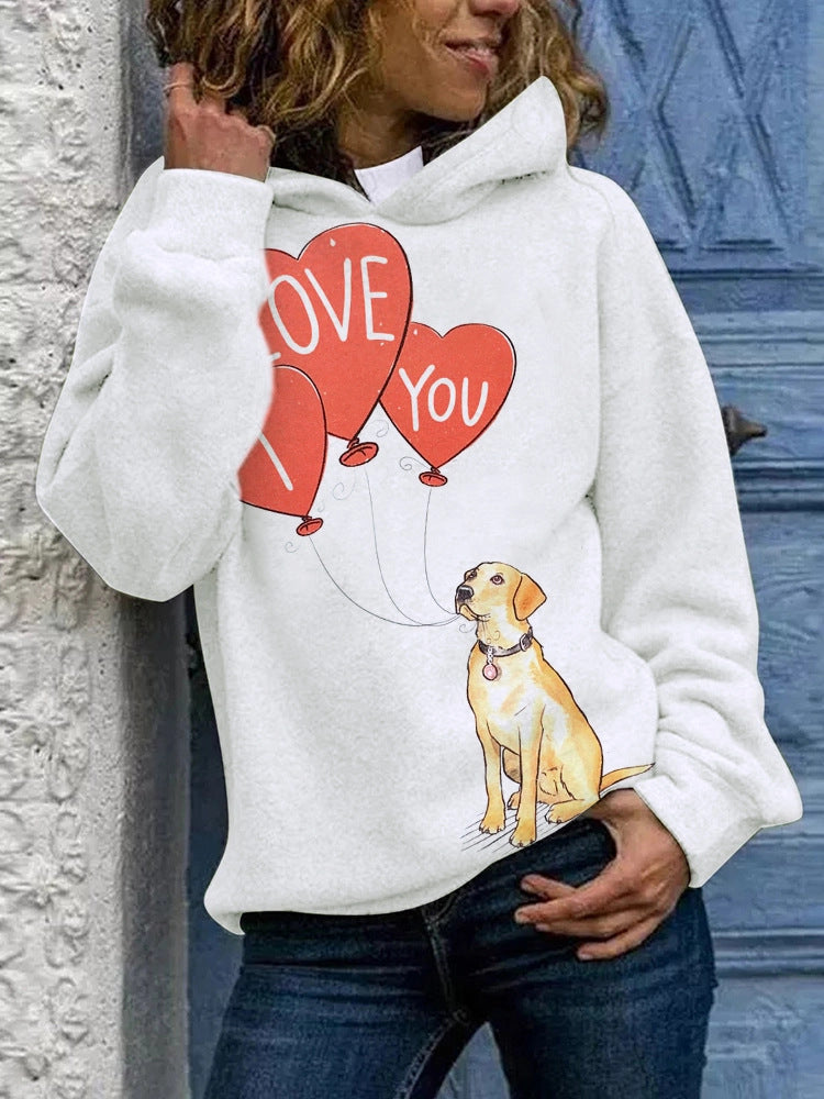 New Animal Print Hooded Women's Sweater